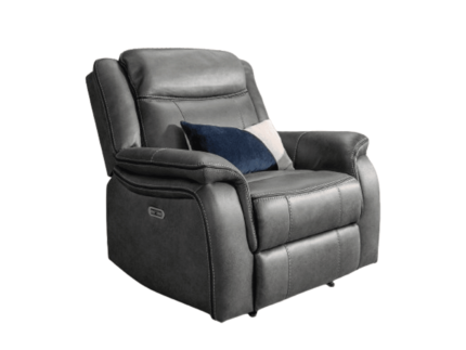 Armchair Leather Recliner in Grey