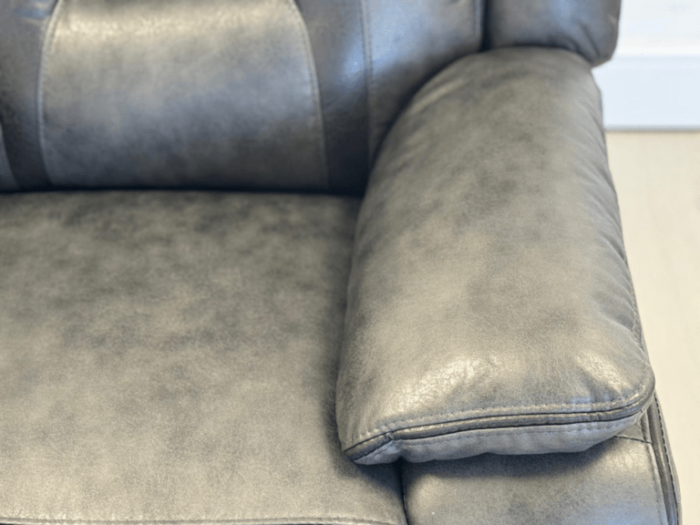 Nova 2 Seater Electric Recliner Sofa in Grey Aire Leather