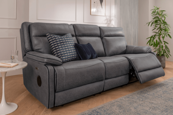 Series 2 || 3 Seater Electric Recliner Sofa With Dropdown Table Tech sofa