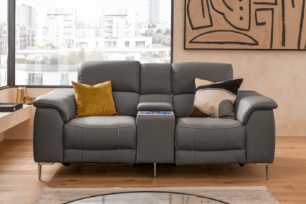 Series 8 - 2 Seater Electric Recliner Tech Sofa in Forest Grey