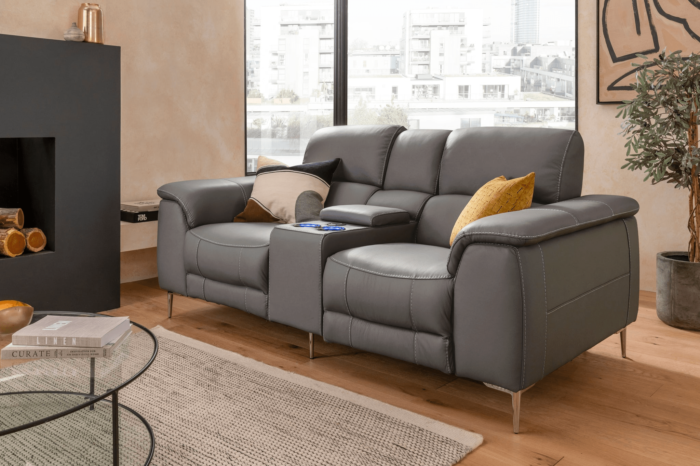 Series 8 - 2 Seater Electric Recliner Tech Sofa in Forest Grey