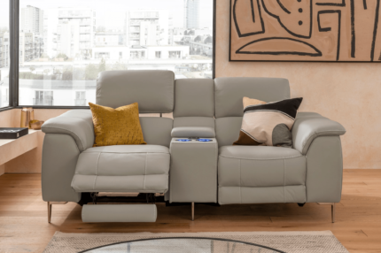 Series 8 - 2 Seater Electric Recliner Tech Sofa in Smokey Taupe