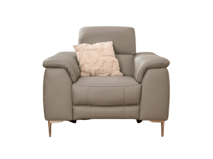 Series Eight Leather Electric Recliner Armchair Smaokey Taupe